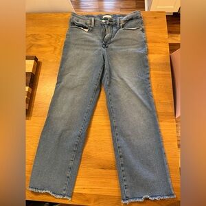 Good American Petite straight leg jeans size 10
